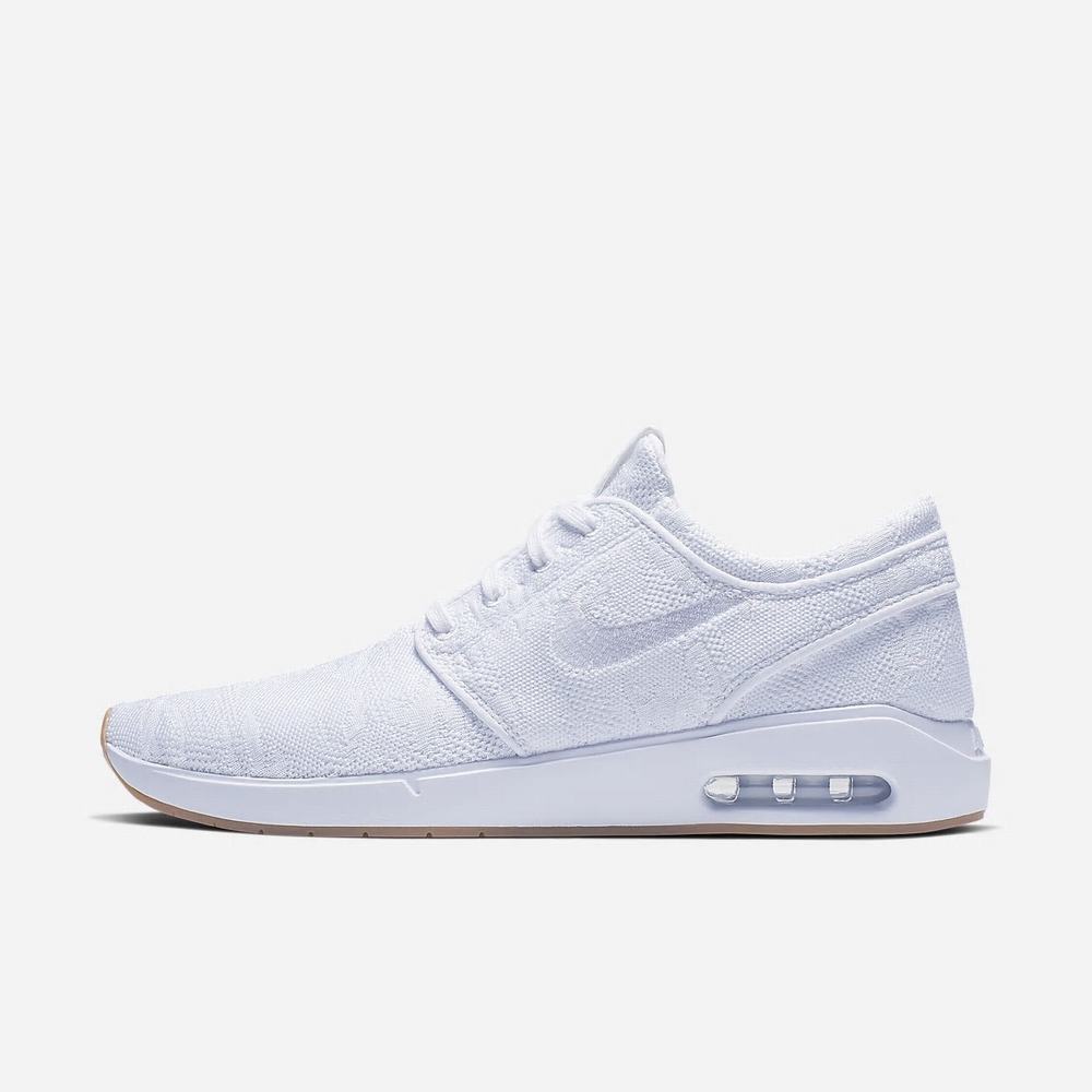 Chaussure De Skate Nike SB Air Max Stefan Janoski 2 Blanche 2068-374 White/Gum Yellow/White Homme | VRT-44870402